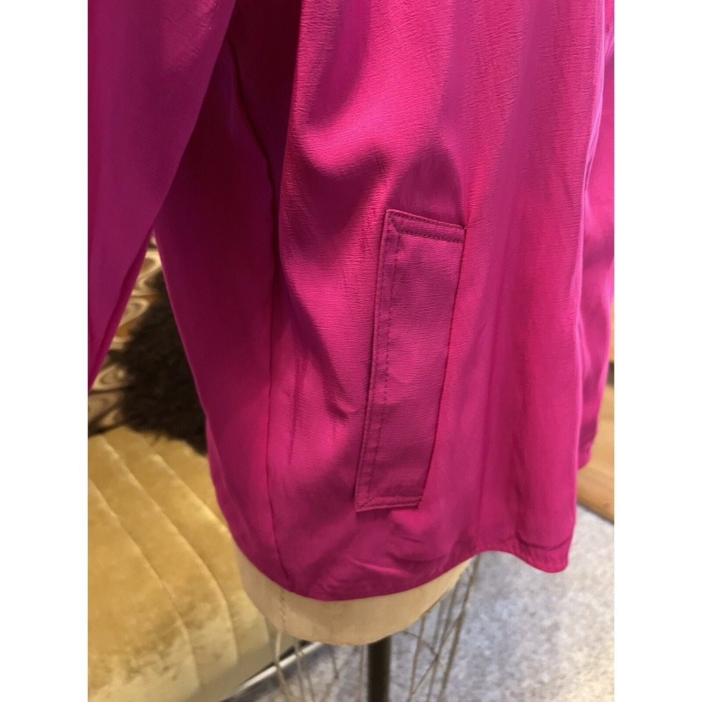 Mycra‎ Pac Life Reversible Women's Raincoat Fuchsia Gray Hooded Jacket Sz 1 S/M - Picture 2 of 9